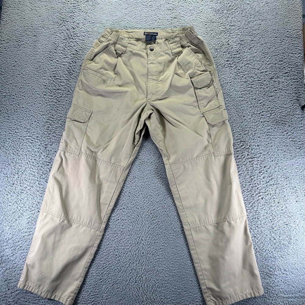 5.11 Tactical Pant Men 34x32 Brown Cotton Cargo Straight Travel Workwear Stretch
